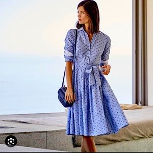 Brooks Brothers clip dot shirt dress
